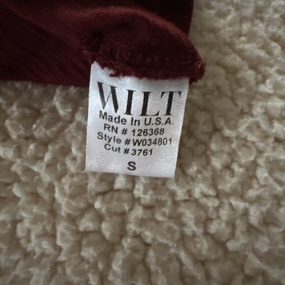 WILT Womens Top Small Burgundy Red Easy Layered Pullover Whimsigoth Fall - Picture 7 of 12